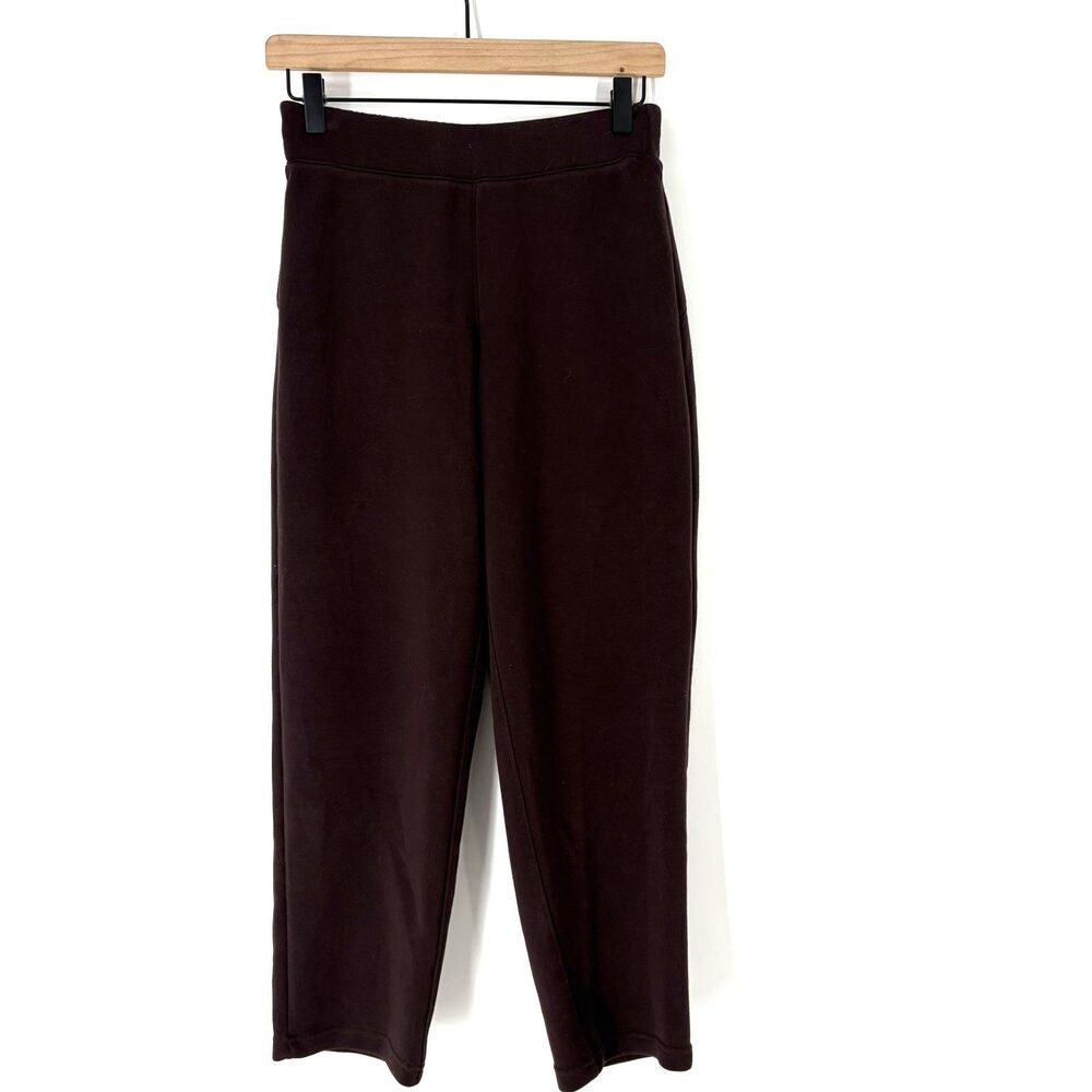 Spanx Sweatpants Small Womens Brown Straight Leg Air Essentials Pull On Ankle